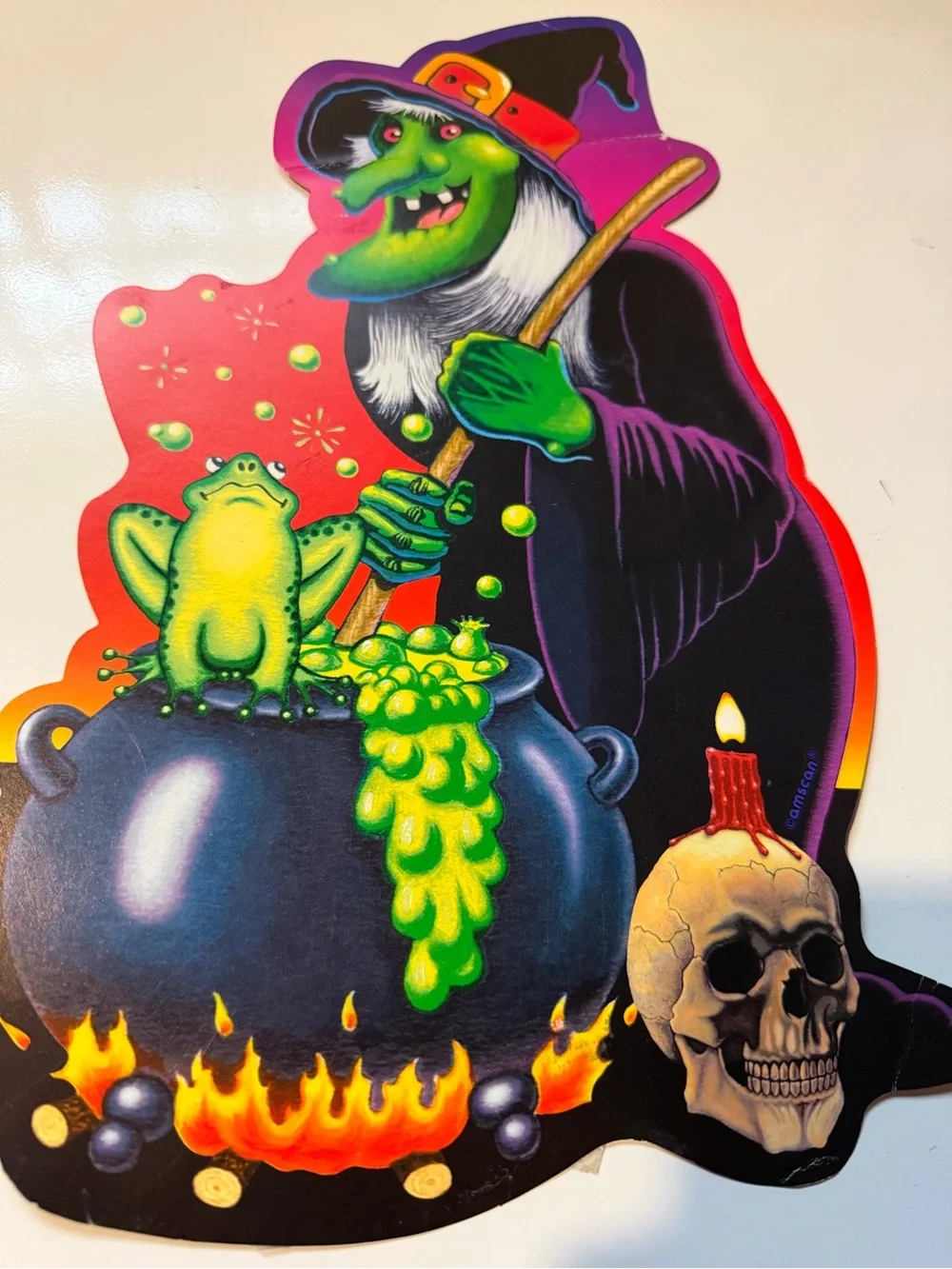 Vintage Witch with Cauldron Die Cut